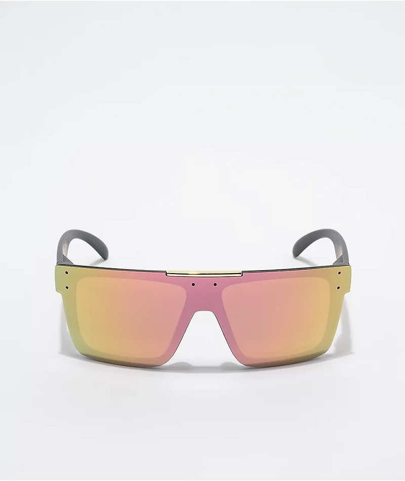 Heat Wave Quatro Black & Rose Gold Sunglasses