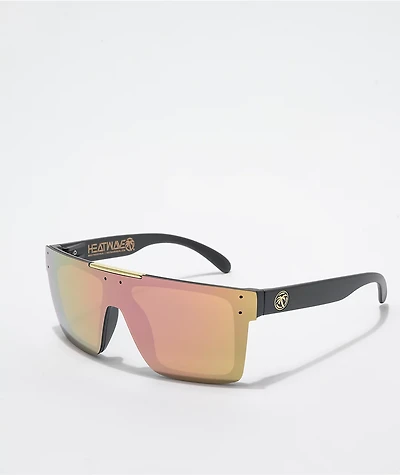 Heat Wave Quatro Black & Rose Gold Sunglasses