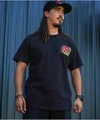 Heat Wave Wavy Black T-Shirt