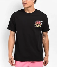 Heat Wave Wavy Black T-Shirt