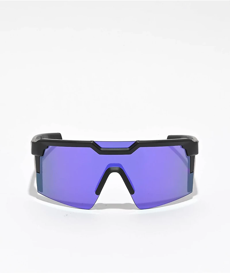 Heat Wave x Shreddy Future Tech Z87+ Black & Purple Polarized Sunglasses