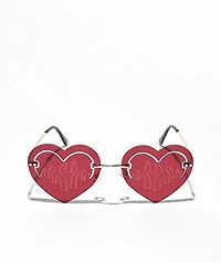 Heater Hearts Red Sunglasses