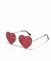 Heater Hearts Red Sunglasses