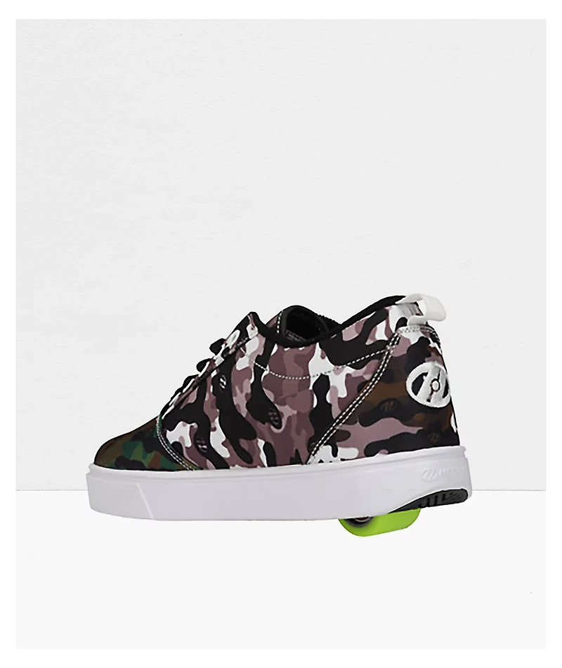 Heelys Kids Pro 20 Black, White, Grey & Green Camo Shoes