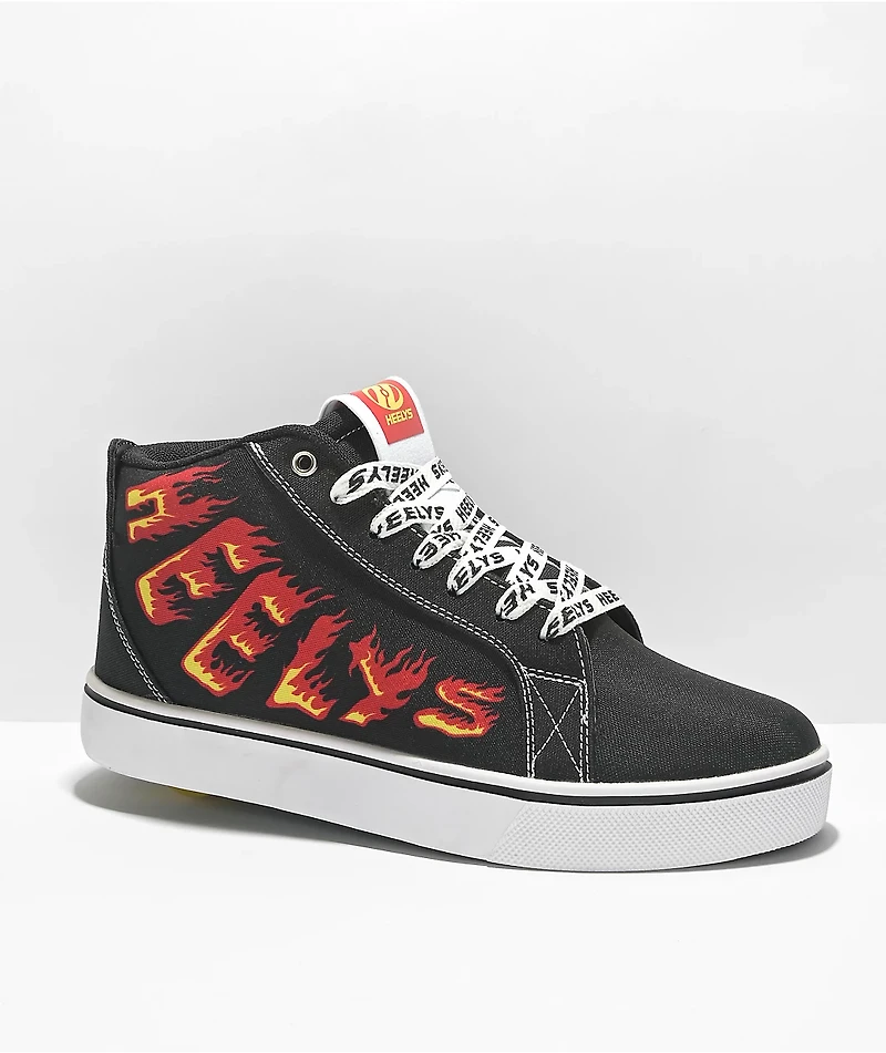 Heelys Racer 20 Mid Black, White & Red Shoes