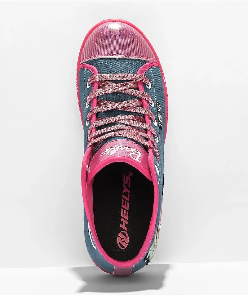 Heelys x Barbie Hustle Pink & Denim Shoes