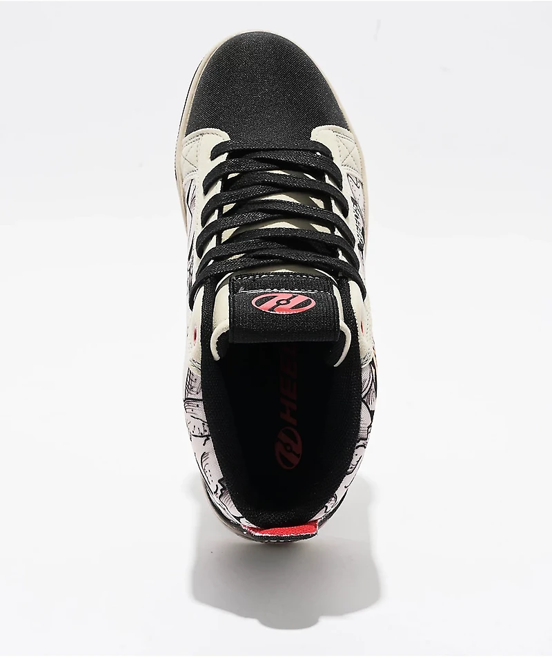 Heelys x Ed Hardy Kids Racer Mid Black & White Shoes