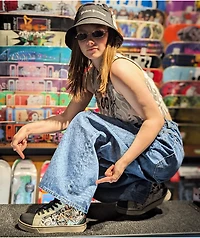 Heelys x Ed Hardy Kids Racer Mid Black & White Shoes