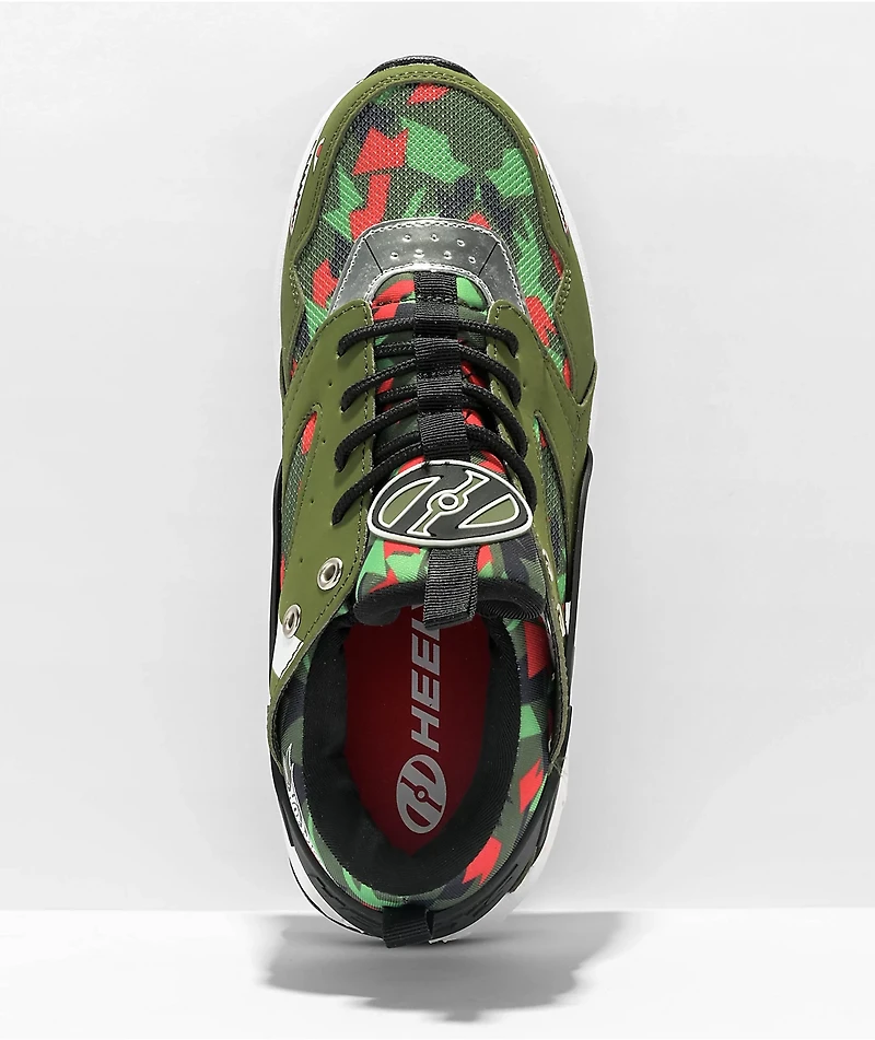 Heelys x Hot Wheels Force Green, Red, & Black Shoes