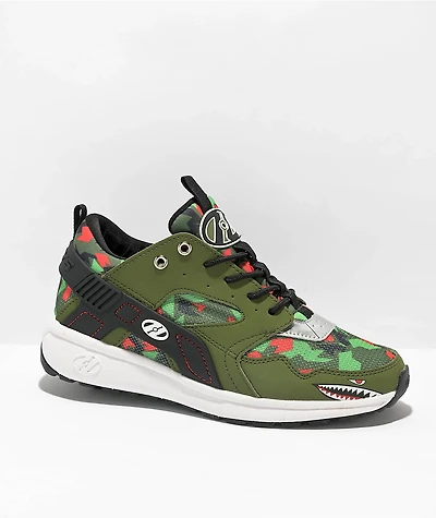 Heelys x Hot Wheels Force Green, Red, & Black Shoes