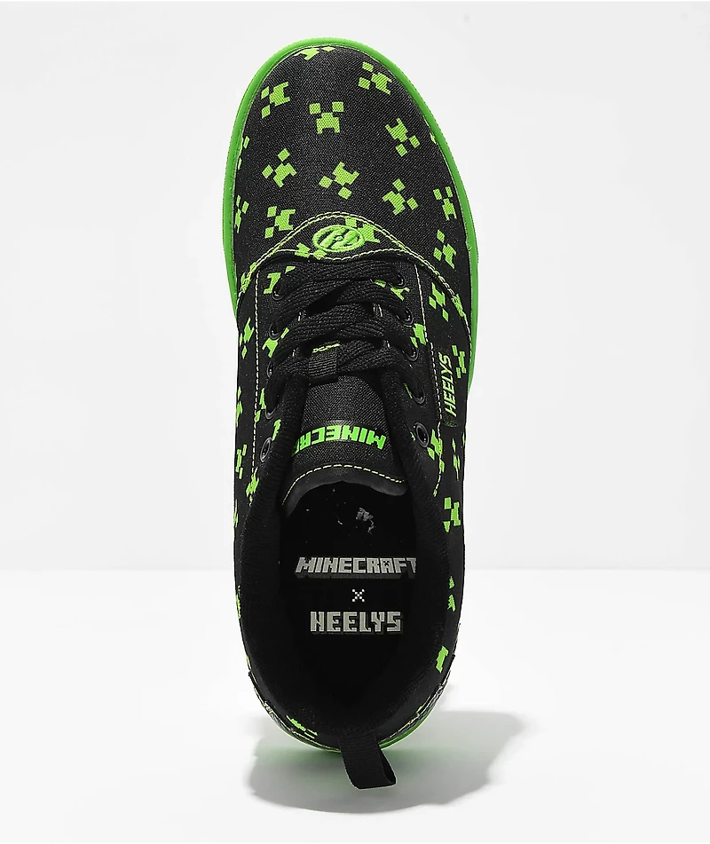 Heelys x Minecraft Creeper Pro 20 Black & Green Shoes