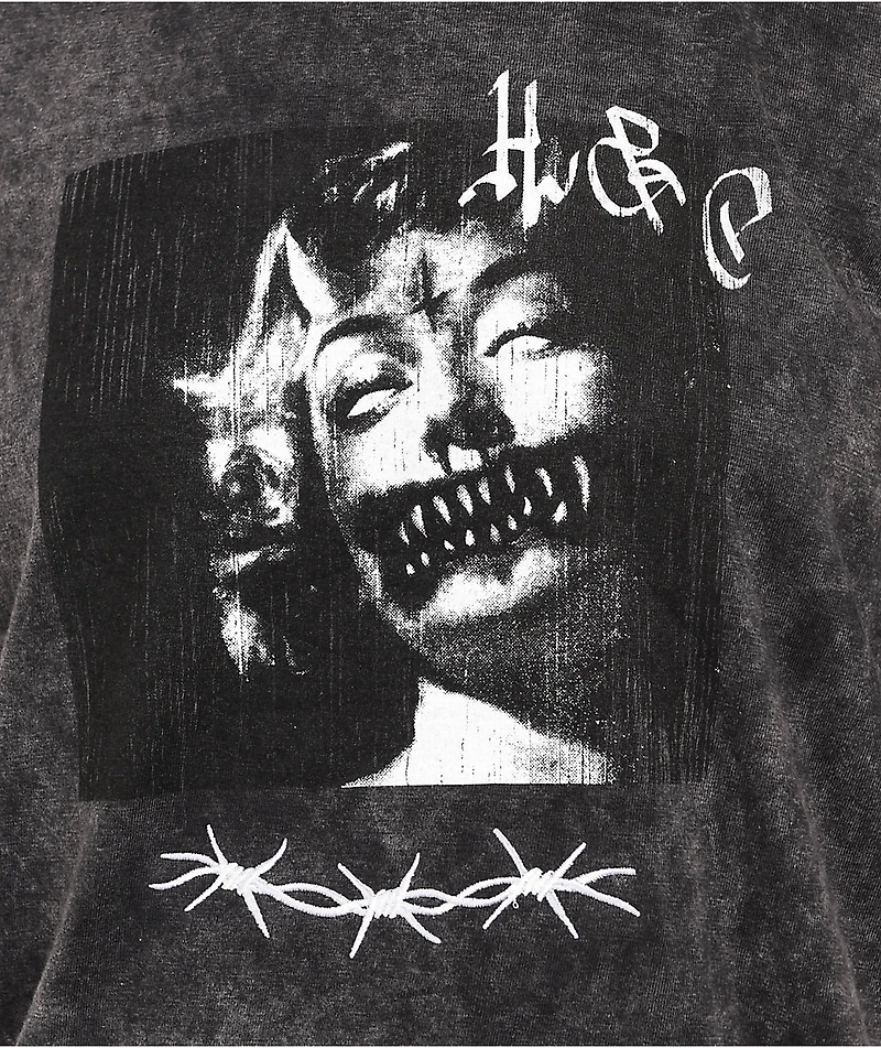 Hell & Company Demon Eyes Black Wash T-Shirt