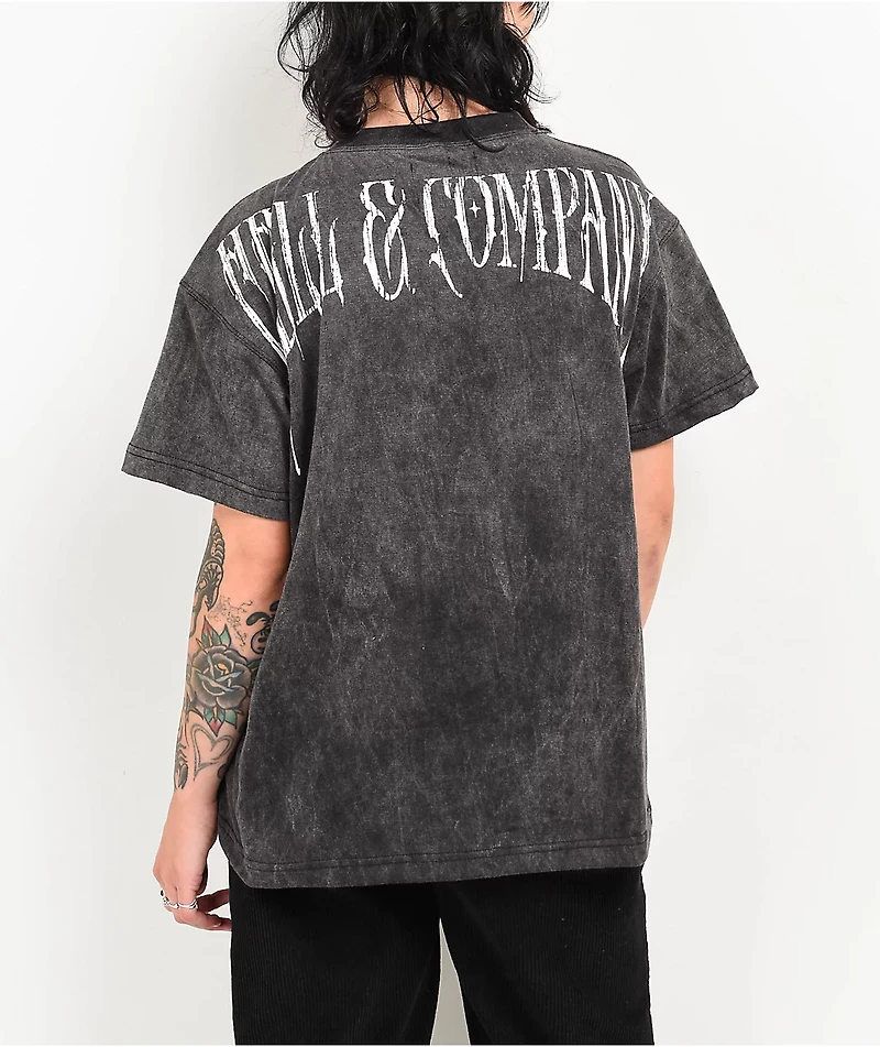 Hell & Company Demon Eyes Black Wash T-Shirt