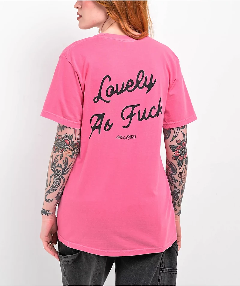 Hell Babes Lovely Electric Pink T-Shirt