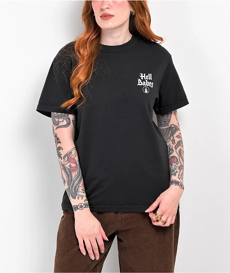 Hell Babes Stay Your Lane Black T-Shirt