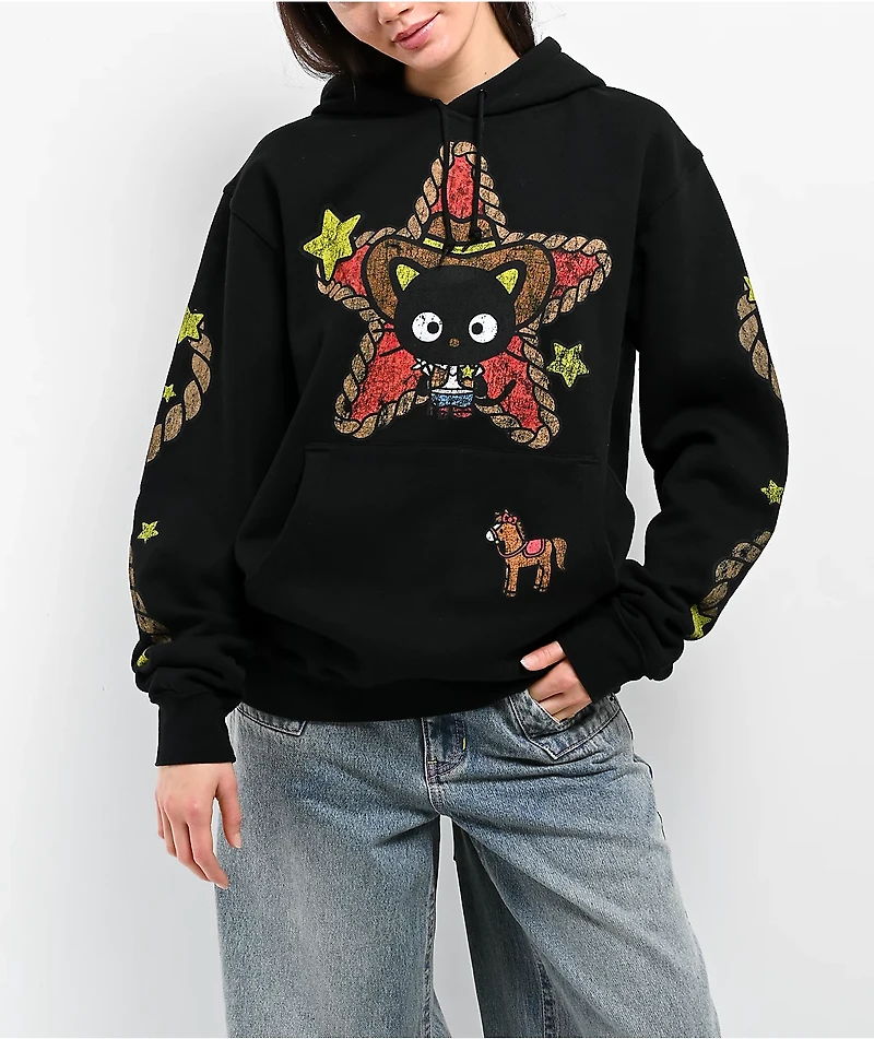 Hello Kitty® & Friends | A.LAB Chococat™ Cowgirl Black Hoodie
