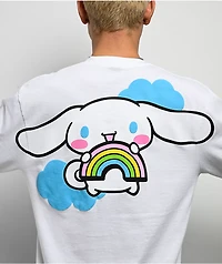 Hello Kitty® & Friends | A.LAB Cinnamoroll™ Over The Rainbow White Long Sleeve T-Shirt