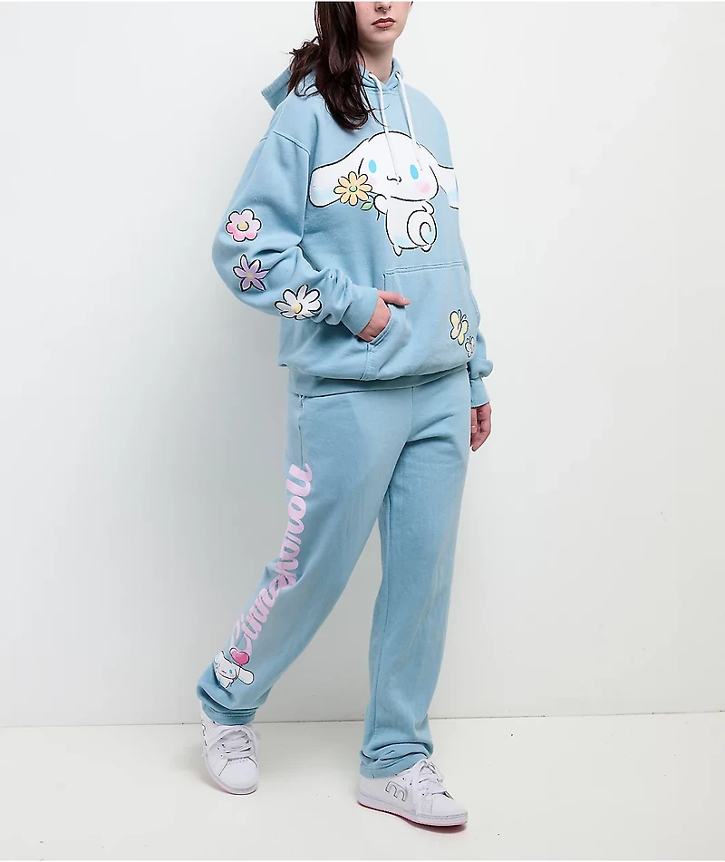 Hello Kitty® & Friends | A.LAB Cinnamoroll™ Pink Ribbon Blue Hoodie