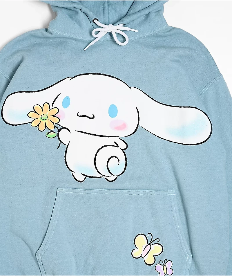 Hello Kitty® & Friends | A.LAB Cinnamoroll™ Pink Ribbon Blue Hoodie