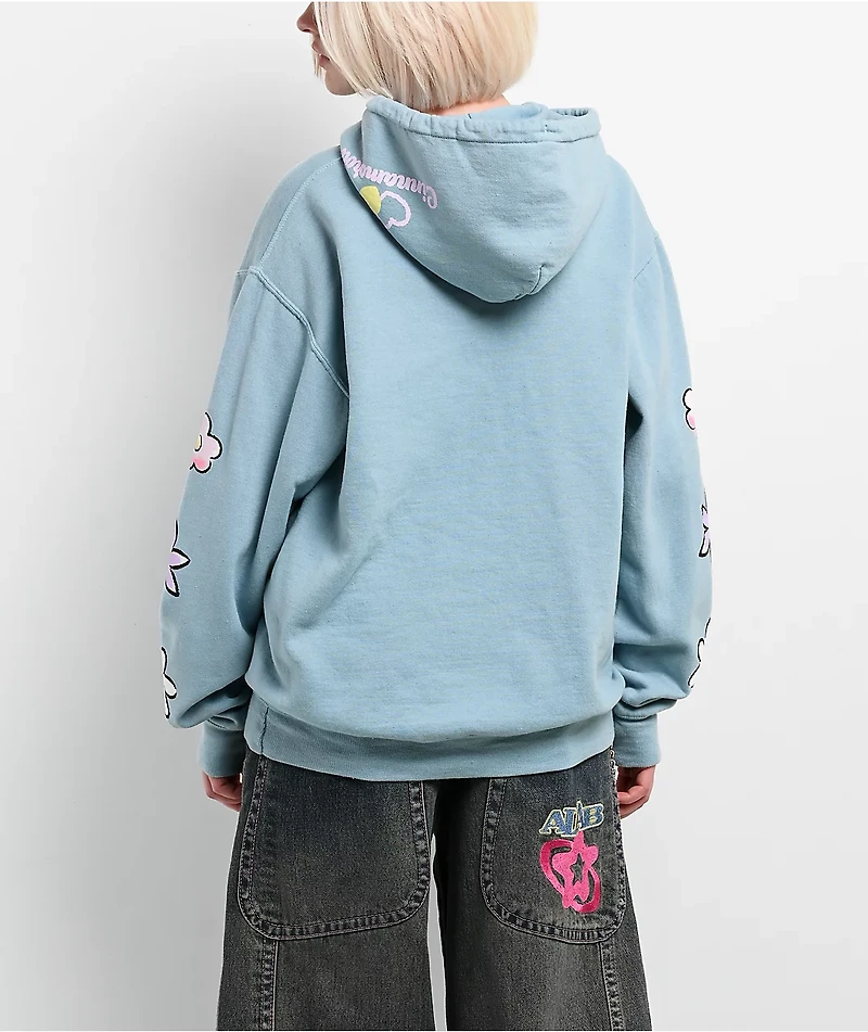 Hello Kitty® & Friends | A.LAB Cinnamoroll™ Pink Ribbon Blue Hoodie