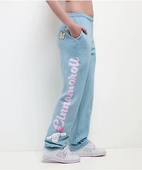 Hello Kitty® & Friends | A.LAB Cinnamoroll™ Pink Ribbon Blue Sweatpants