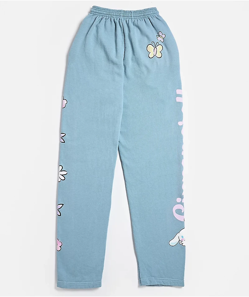Hello Kitty® & Friends | A.LAB Cinnamoroll™ Pink Ribbon Blue Sweatpants