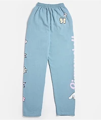 Hello Kitty® & Friends | A.LAB Cinnamoroll™ Pink Ribbon Blue Sweatpants
