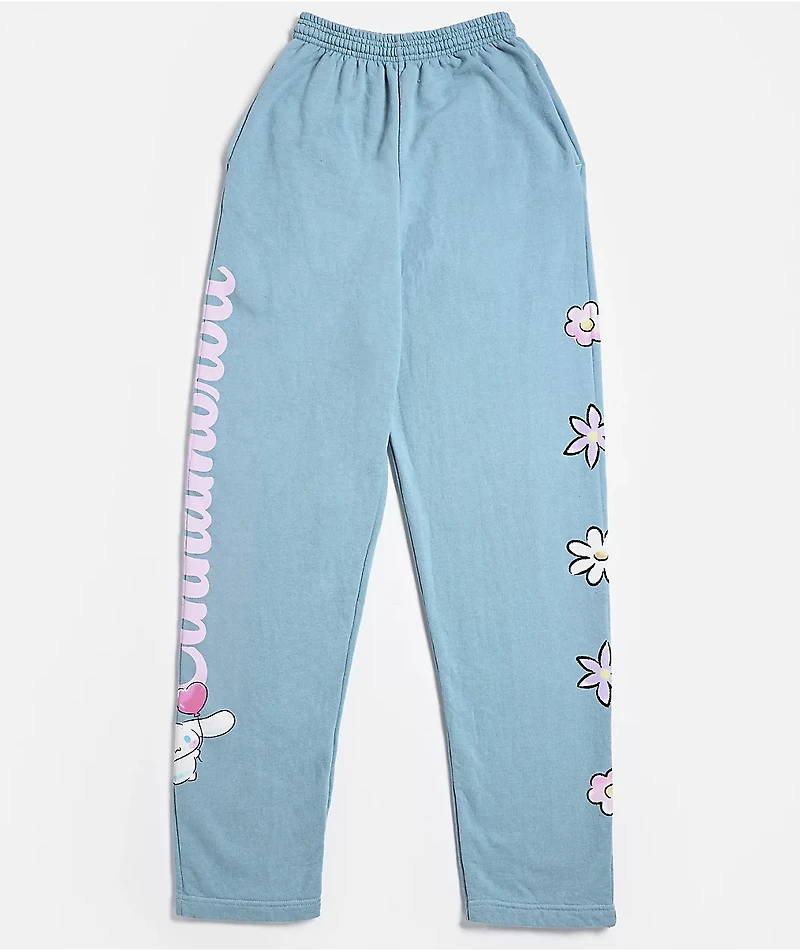 Hello Kitty® & Friends | A.LAB Cinnamoroll™ Pink Ribbon Blue Sweatpants