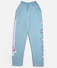Hello Kitty® & Friends | A.LAB Cinnamoroll™ Pink Ribbon Blue Sweatpants