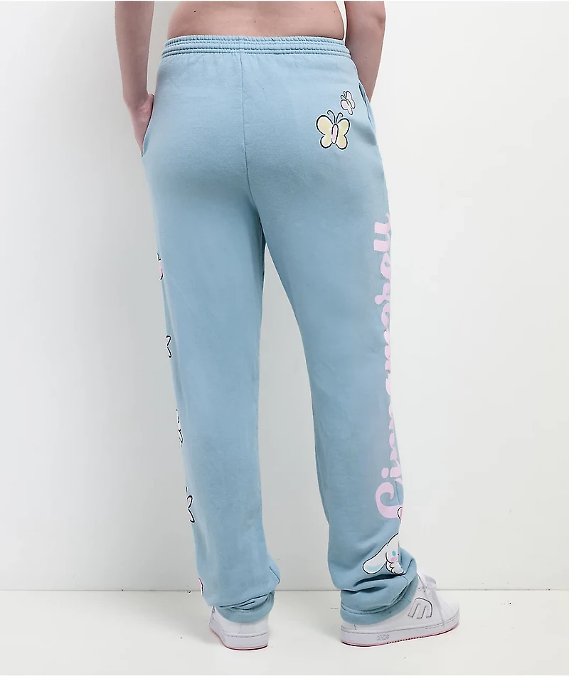 Hello Kitty® & Friends | A.LAB Cinnamoroll™ Pink Ribbon Blue Sweatpants
