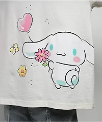 Hello Kitty® & Friends | A.LAB Cinnamoroll™ Pink Ribbon White T-Shirt