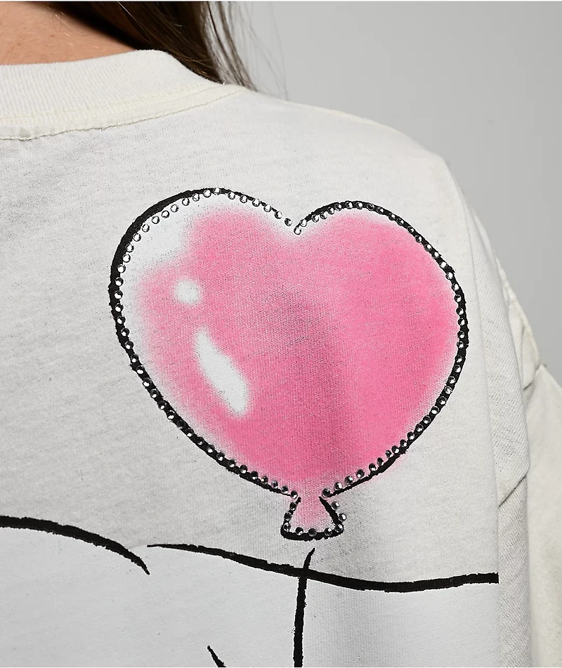 Hello Kitty® & Friends | A.LAB Cinnamoroll™ Pink Ribbon White T-Shirt