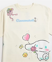 Hello Kitty® & Friends | A.LAB Cinnamoroll™ Pink Ribbon White T-Shirt