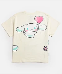 Hello Kitty® & Friends | A.LAB Cinnamoroll™ Pink Ribbon White T-Shirt