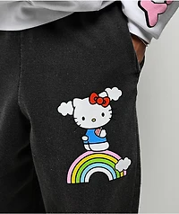 Hello Kitty® & Friends | A.LAB Hello Kitty Over The Rainbow Black Wash Sweatpants