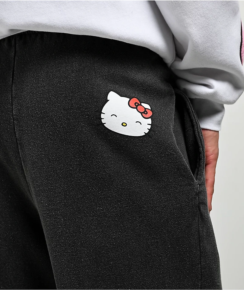 Hello Kitty® & Friends | A.LAB Hello Kitty Over The Rainbow Black Wash Sweatpants