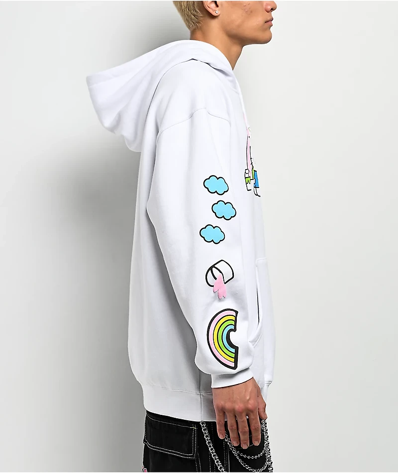 Hello Kitty® & Friends | A.LAB Hello Kitty Over The Rainbow White Hoodie