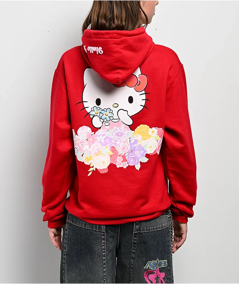Hello Kitty® & Friends | A.LAB Hello Kitty Pink Ribbon Red Hoodie