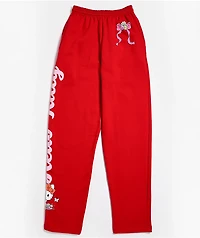 Hello Kitty® & Friends | A.LAB Hello Kitty Pink Ribbon Red Sweatpants