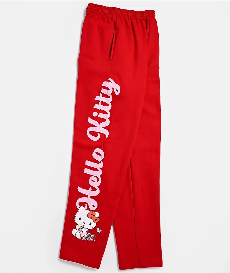 Hello Kitty® & Friends | A.LAB Hello Kitty Pink Ribbon Red Sweatpants