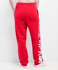 Hello Kitty® & Friends | A.LAB Hello Kitty Pink Ribbon Red Sweatpants