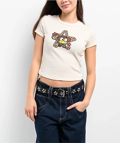 Hello Kitty® & Friends | A.LAB Keroppi™ Cowgirl Natural Crop T-Shirt