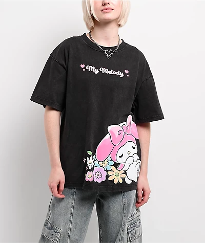 Hello Kitty® & Friends | A.LAB My Melody™ Pink Ribbon Black T-Shirt