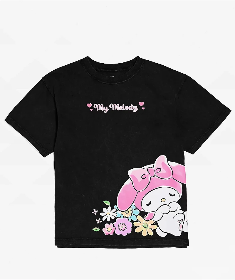 Hello Kitty® & Friends | A.LAB My Melody™ Pink Ribbon Black T-Shirt