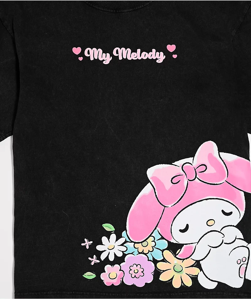 Hello Kitty® & Friends | A.LAB My Melody™ Pink Ribbon Black T-Shirt