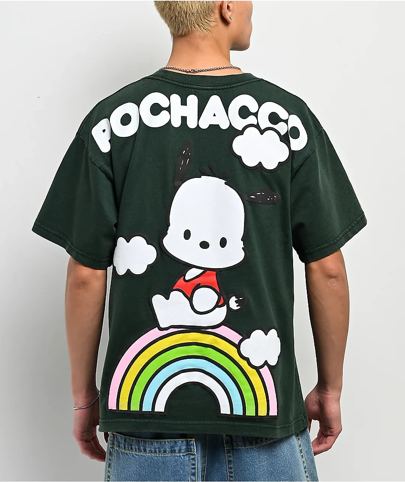 Hello Kitty® & Friends | A.LAB Pochacco™ Over The Rainbow Green T-Shirt