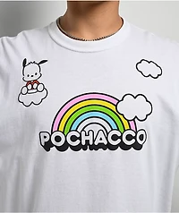Hello Kitty® & Friends | A.LAB Pochacco™ Over The Rainbow White Long Sleeve T-Shirt
