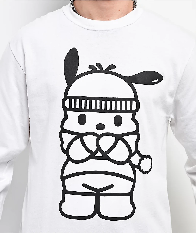 Hello Kitty® & Friends | A.LAB Pochacco™ Puffer White Long Sleeve T-Shirt