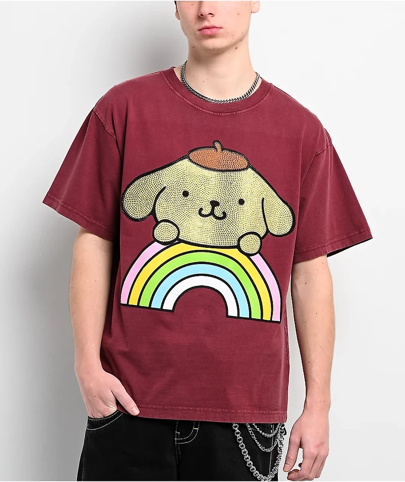 Hello Kitty® & Friends | A.LAB Pompompurin™ Over The Rainbow Brown T-Shirt