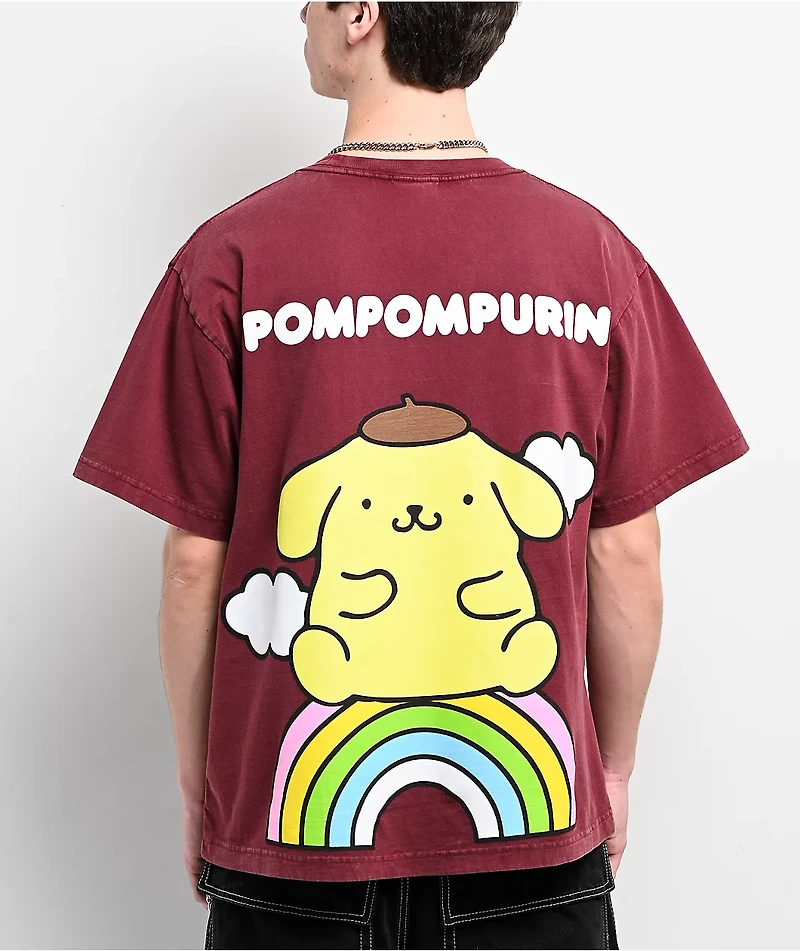 Hello Kitty® & Friends | A.LAB Pompompurin™ Over The Rainbow Brown T-Shirt